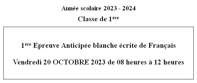 1ere anticipée blanche 2023 2024