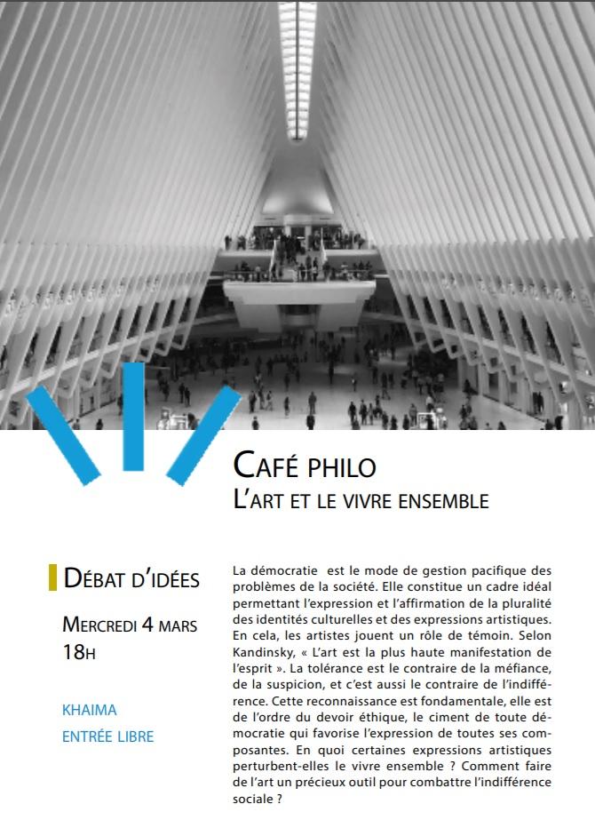 Cafe Philo 4 mars : l'art et le vivre ensemble