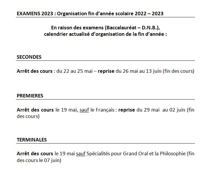 Fin d annee scolaire 2022 2023