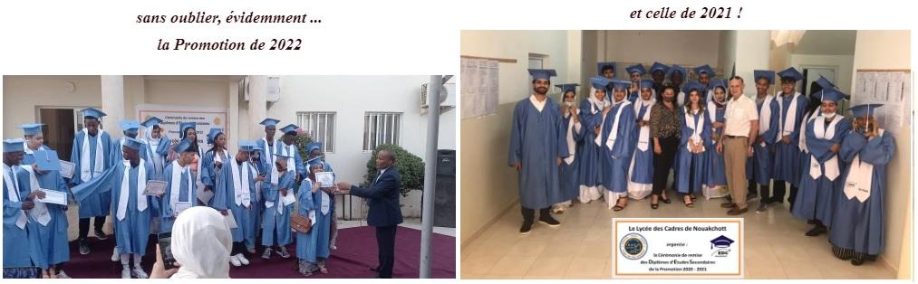 Photos promotions 2021 et 2022
