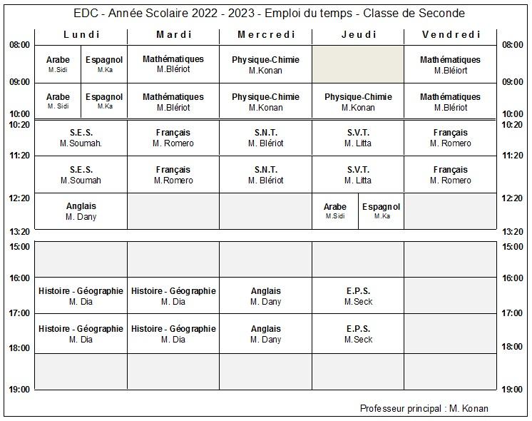 Seconde 2022 2023 2